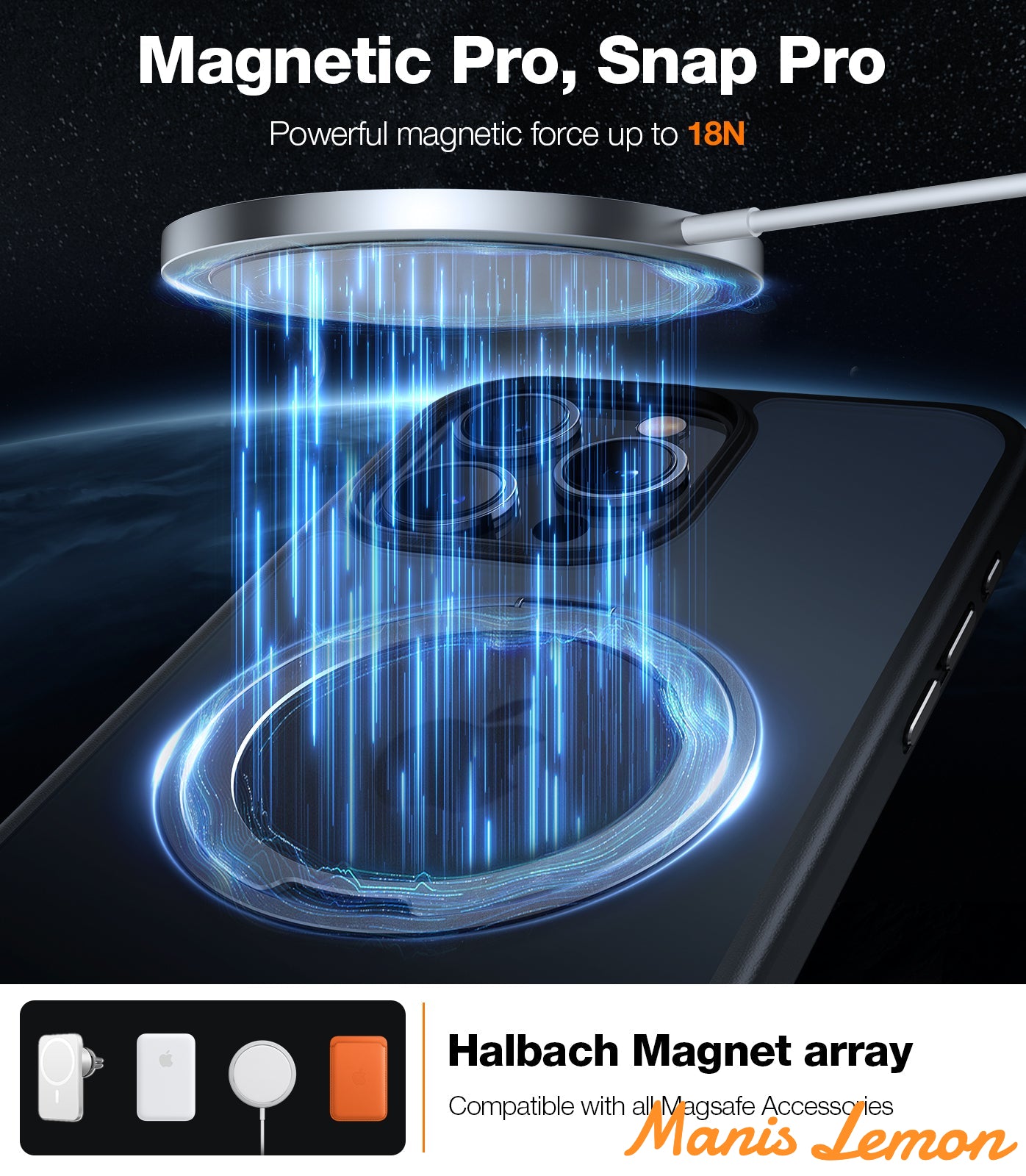 iPhone 15 Pro Max Ostand R Magsafe Case with 360° Rotated Stand