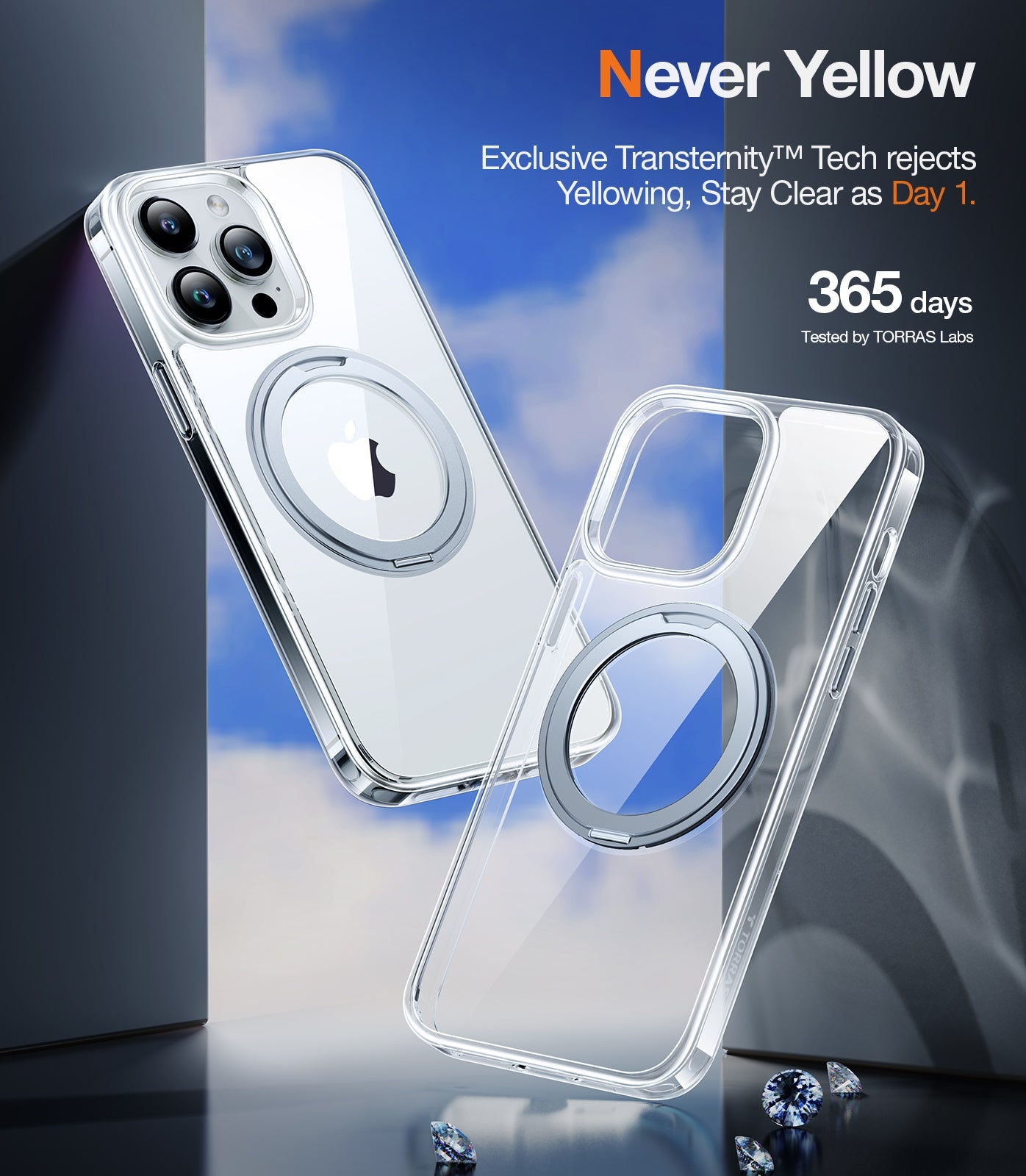 iPhone 15 Pro Max Ostand R Magsafe Case with 360° Rotated Stand