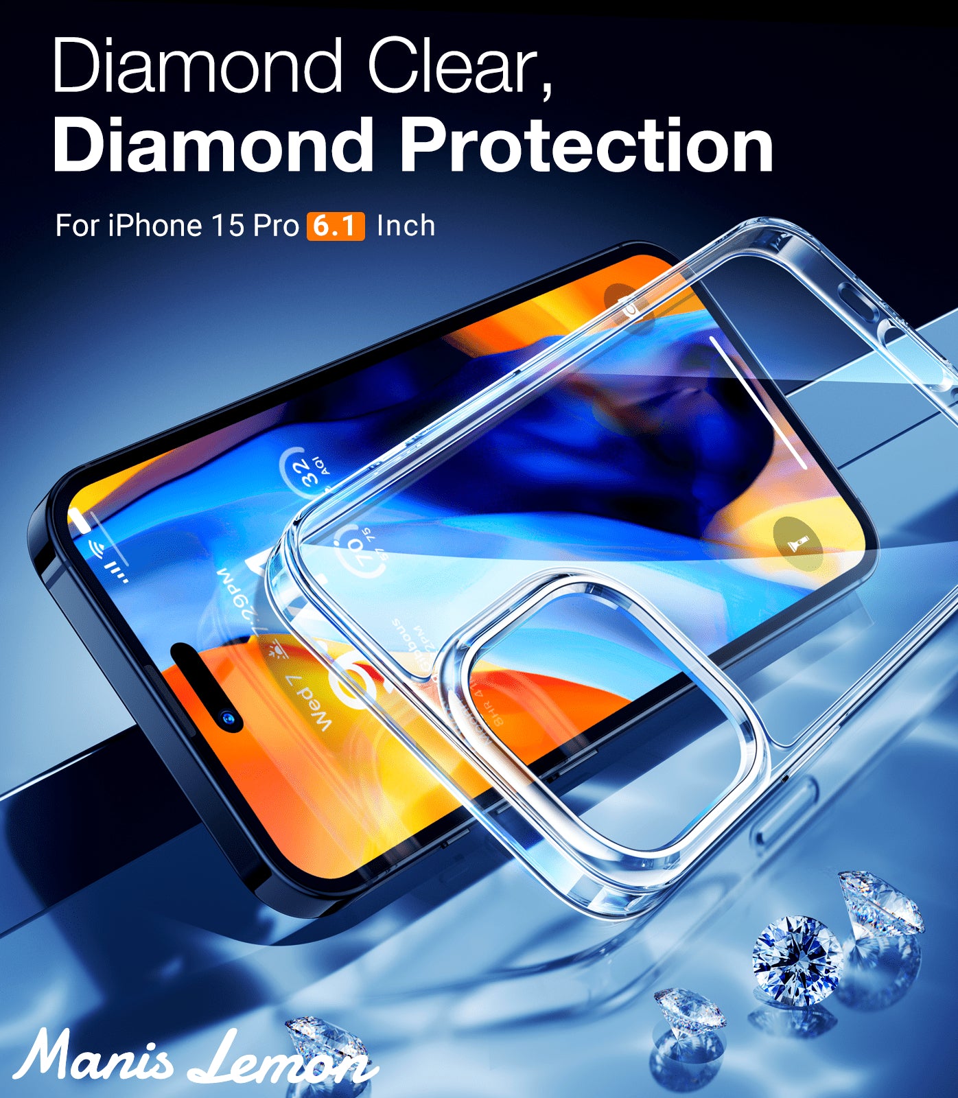 iPhone 15 Pro Max Clear Diamond iPhone Case