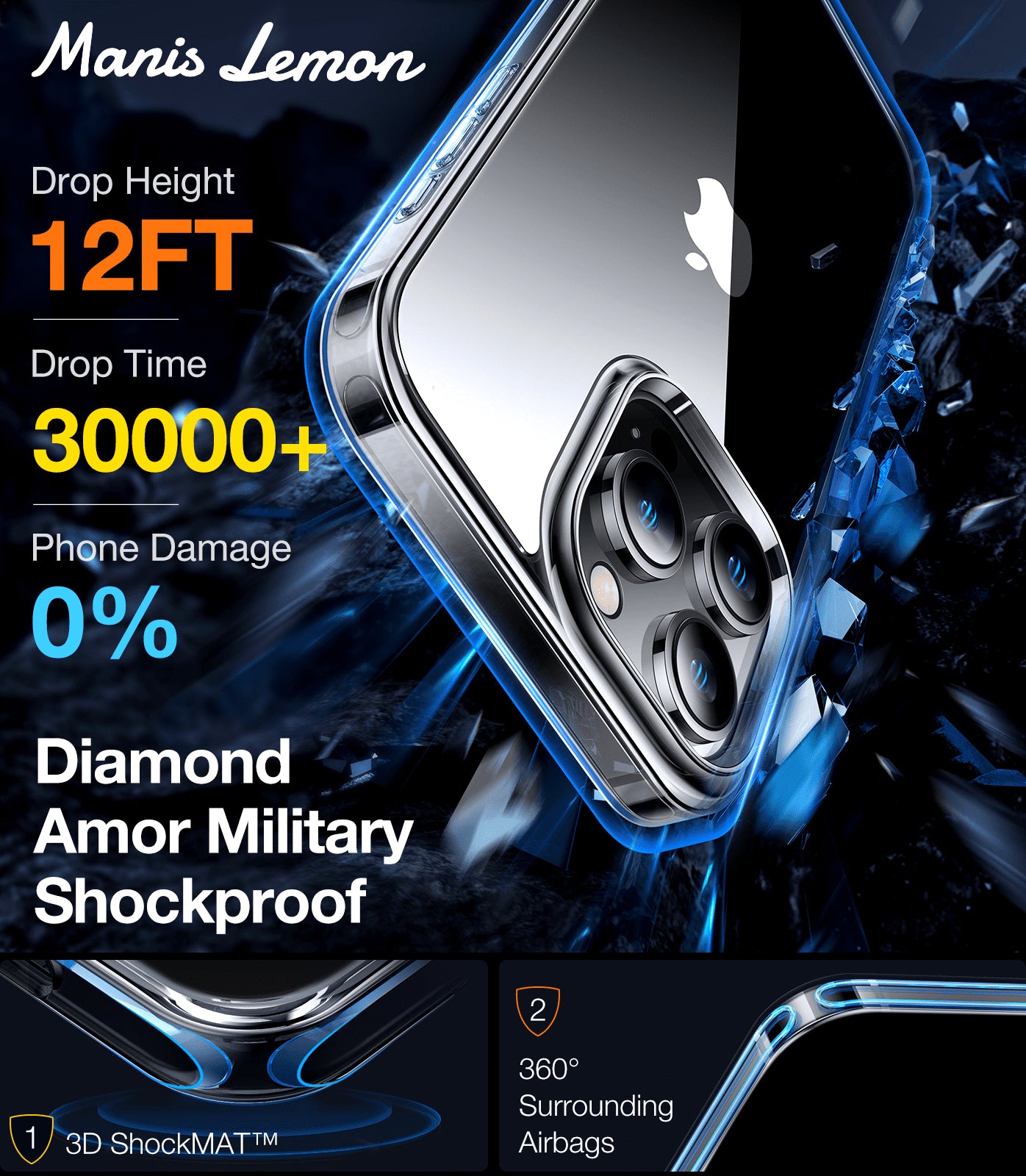 iPhone 15 Pro Max Clear Diamond iPhone Case